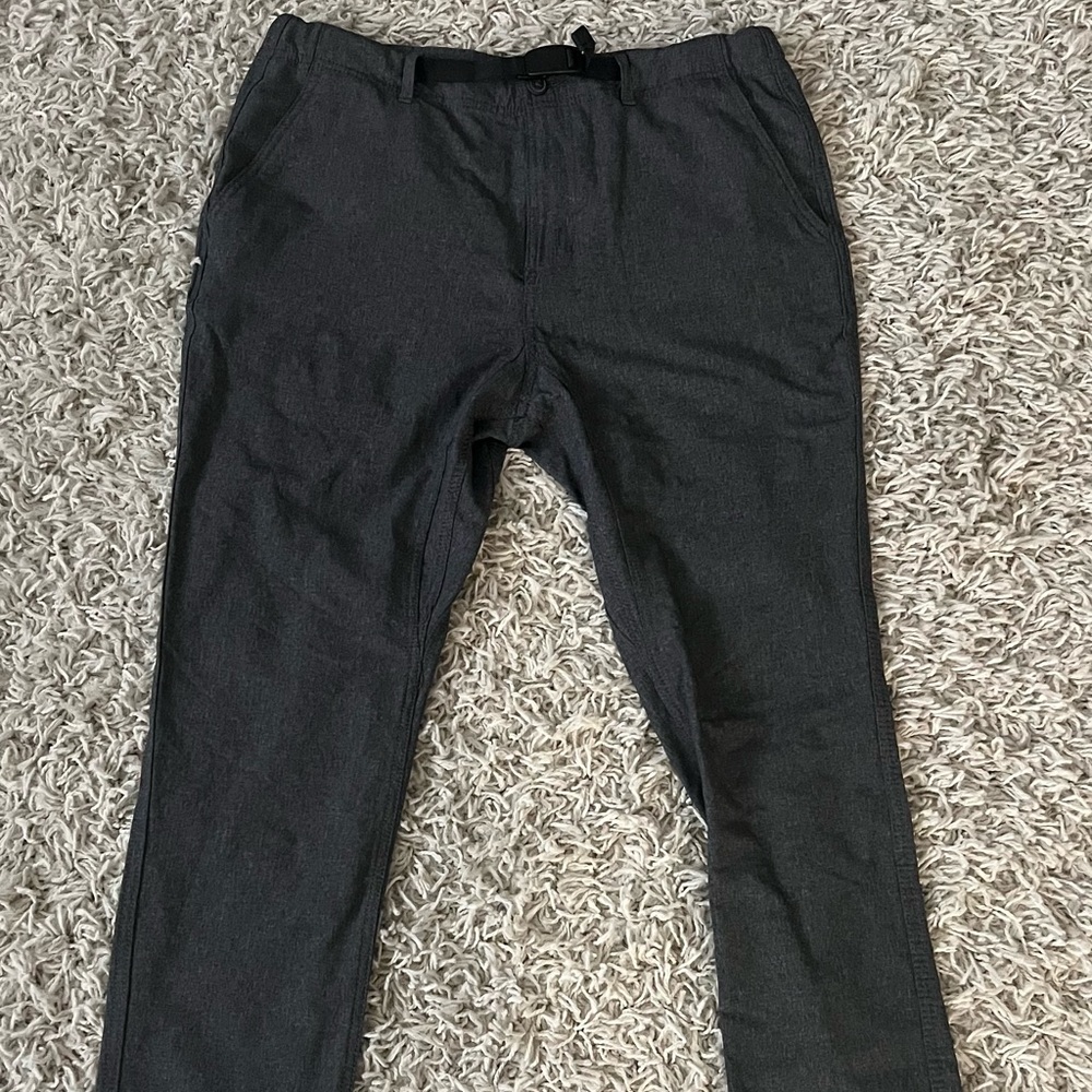 Goodfellow & Co Men’s Dark Gray Taper Conico Pants With Belt Size 34 X 32